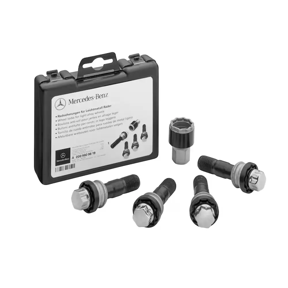 Mercedes-Benz Radsicherungssatz M15 x 1,25 x 44 – Silber