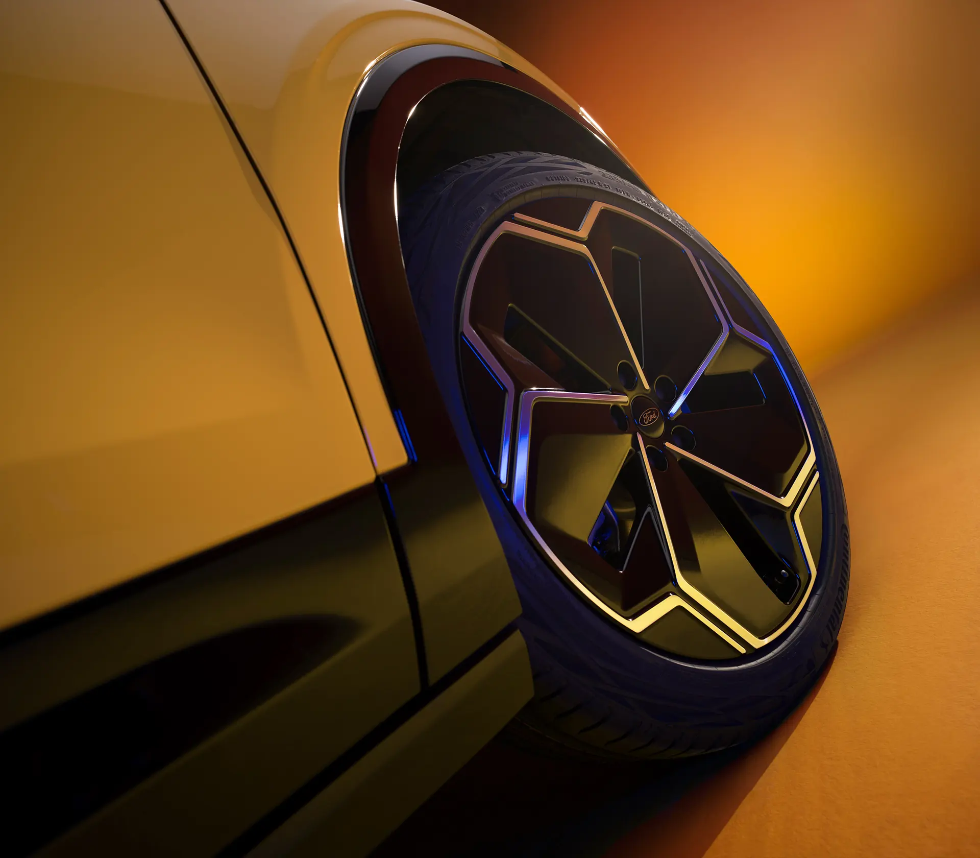 Rad/Reifen/Felge vom gelben Capri