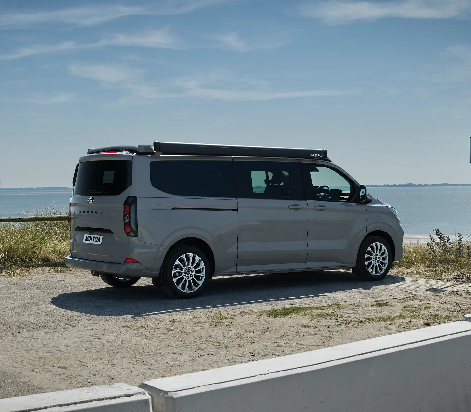 seitliche Ansicht auf grauen Nugget