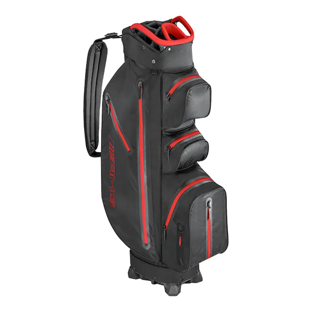Mercedes-AMG Golf-Cartbag Schwarz-Rot mit 14er Fächerung