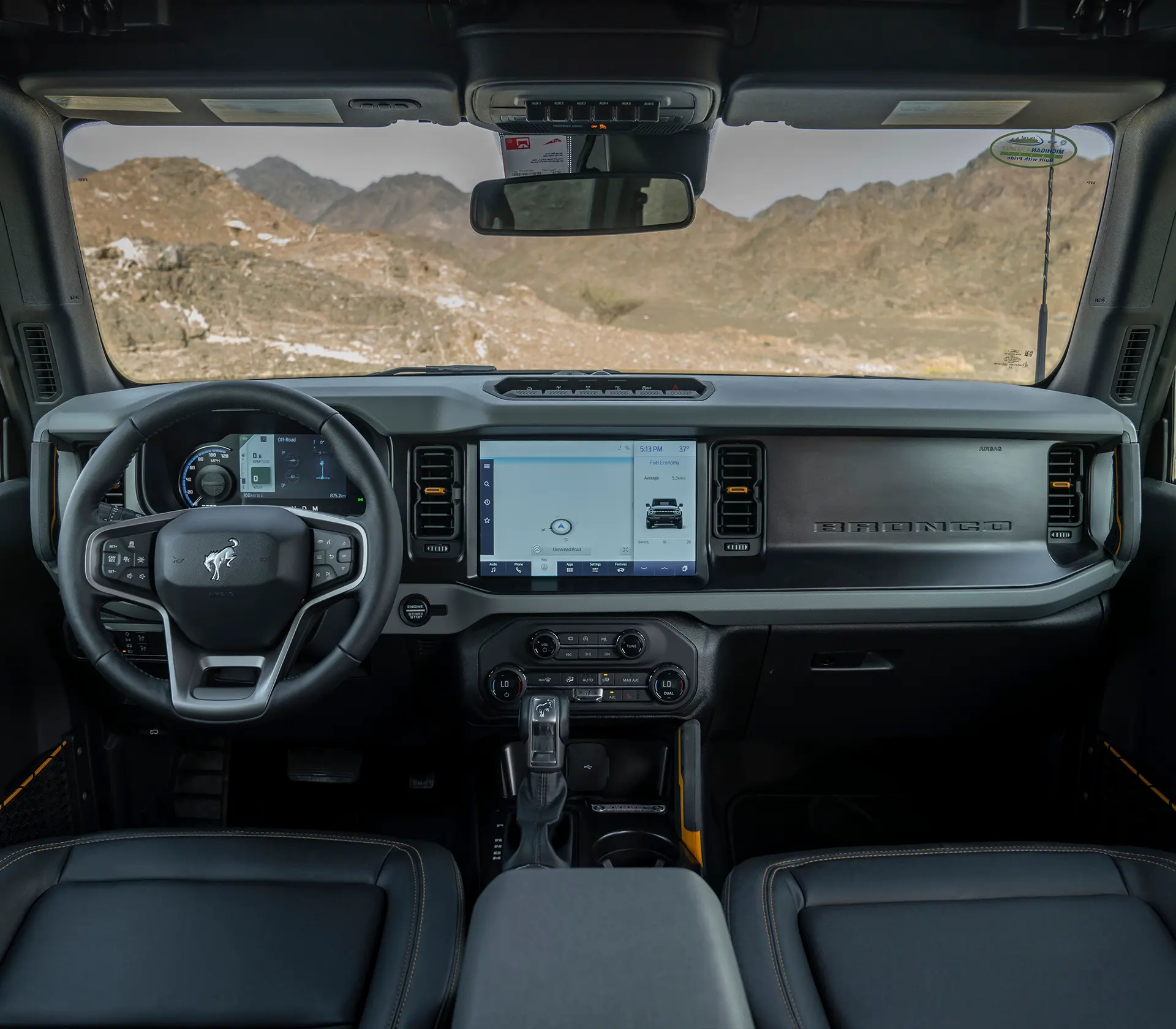 Das Interieur des Ford Bronco