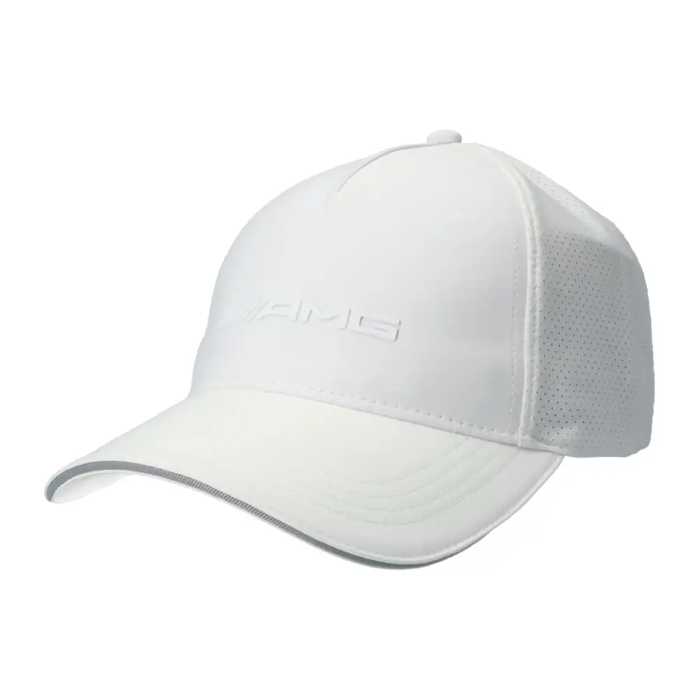 Mercedes-AMG Cap Weiß mit 3D-Logo und Verstellclip