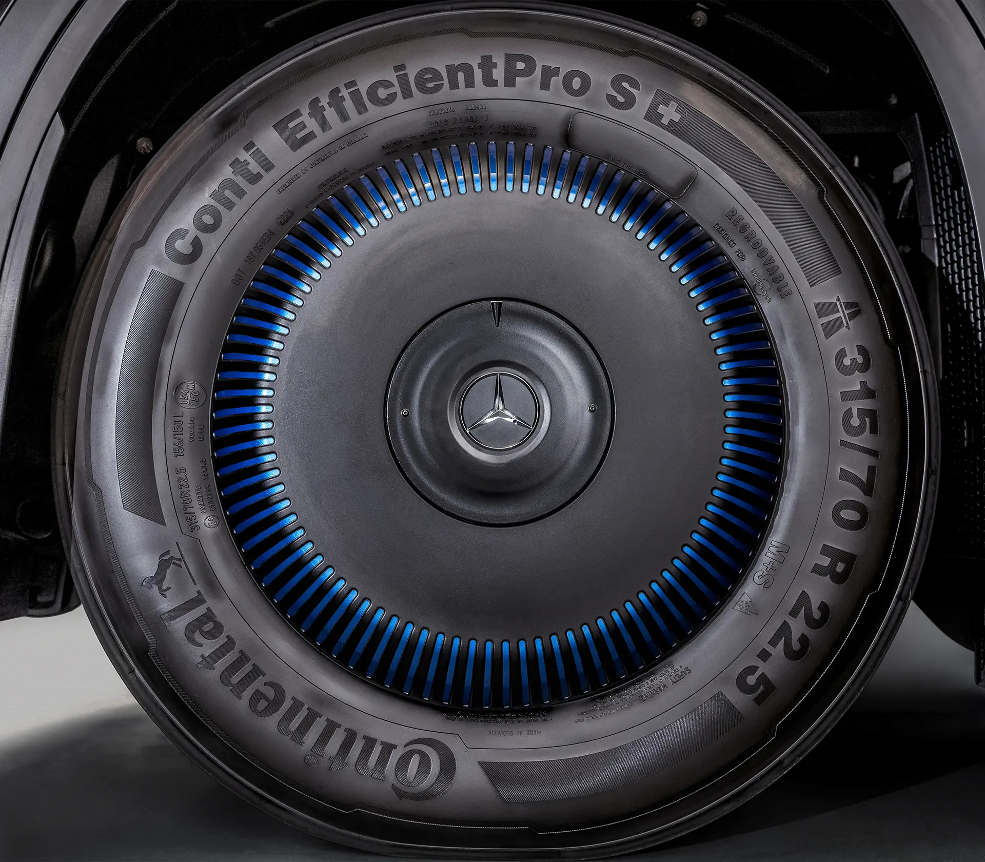 der Reifen des NextGenH2 Truck