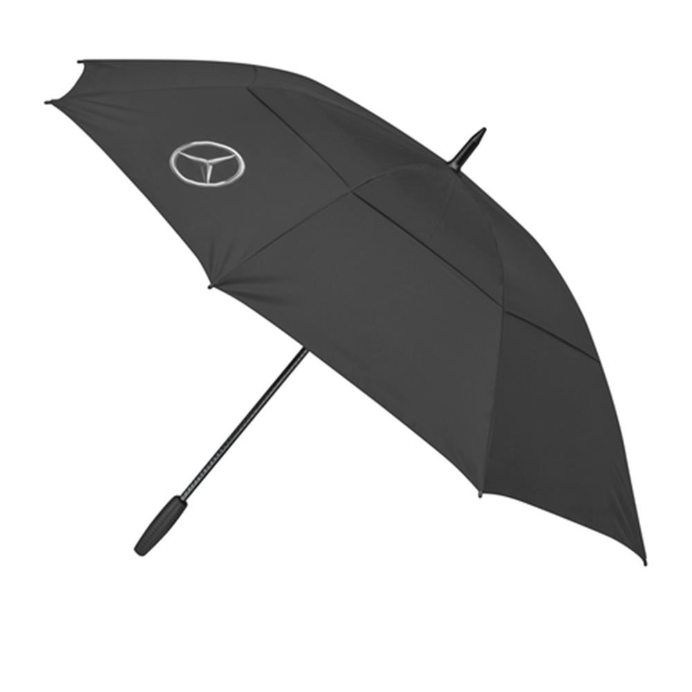 Mercedes-Benz Golf-Schirm Windproof schwarz, Fiberglas/Polyester, 130 cm
