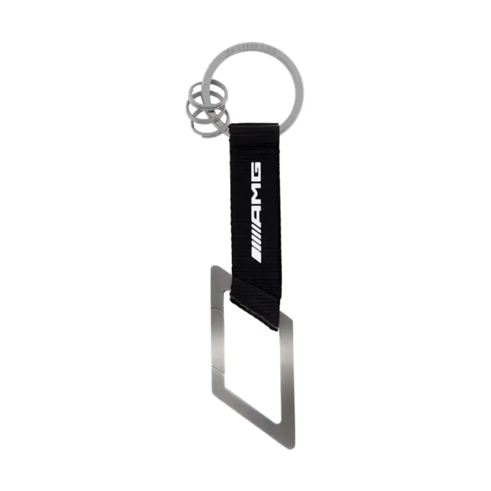 Mercedes-AMG Schlüsselanhänger mit Karabiner Schwarz/Edelstahl