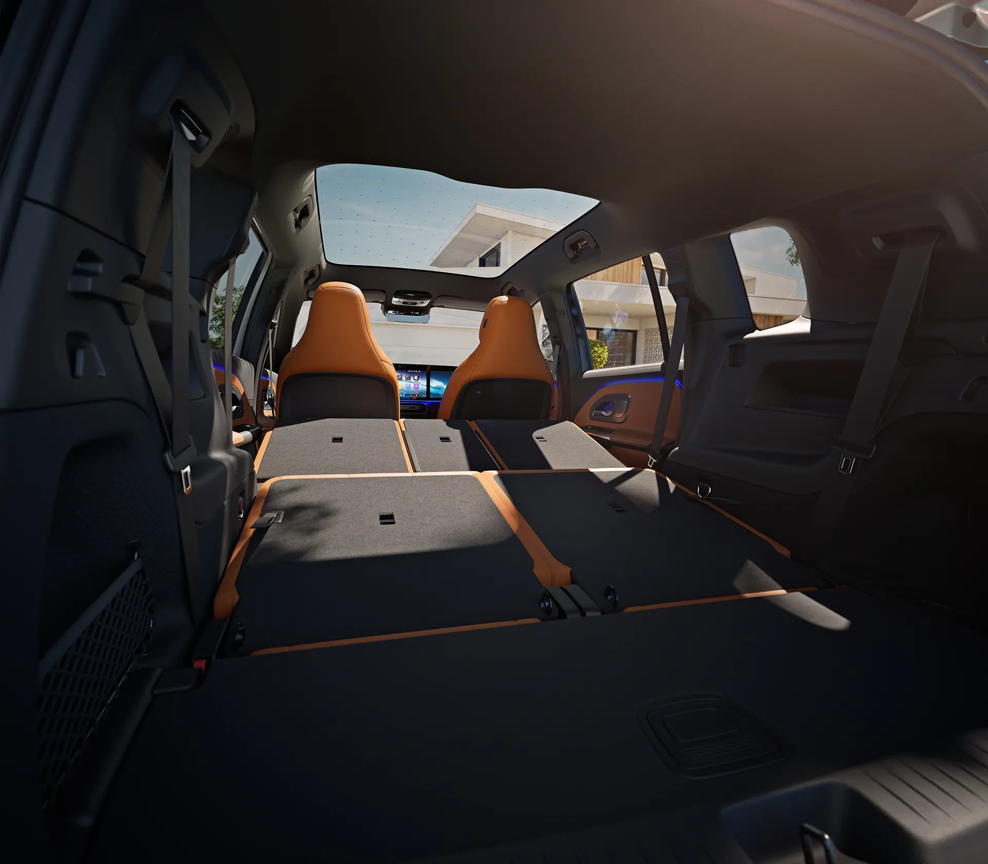 Der GLB mit umgeklappten Sitzen