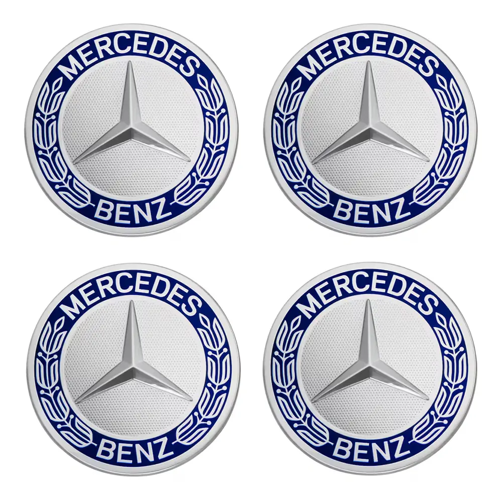 Mercedes-Benz 4x Radnabenabdeckung Stern Stern mit Lorbeerkranz klassisches Design