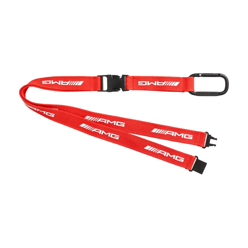Mercedes-AMG Lanyard in Rot mit Karabiner & Click-Lock-Verschluss
