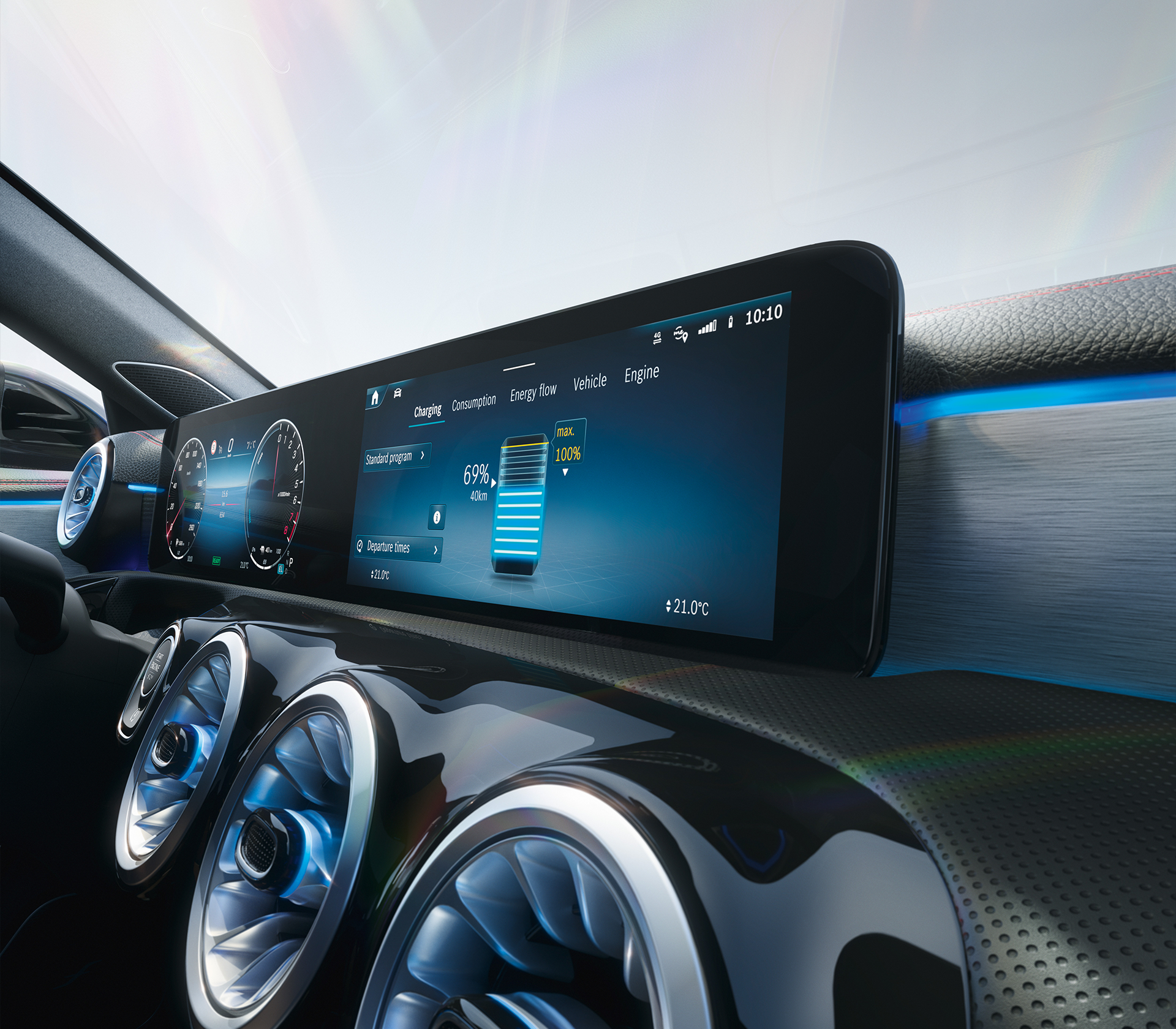 CLA-Shootingbrake Interieur Bildschirm.