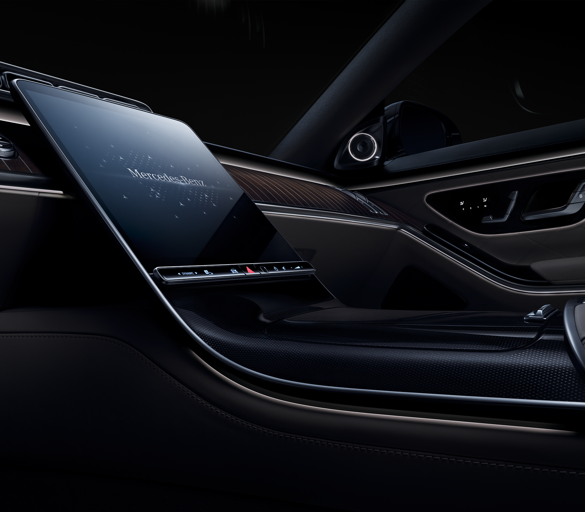Mercedes-Benz S-Klasse Innenansicht Bildschirm