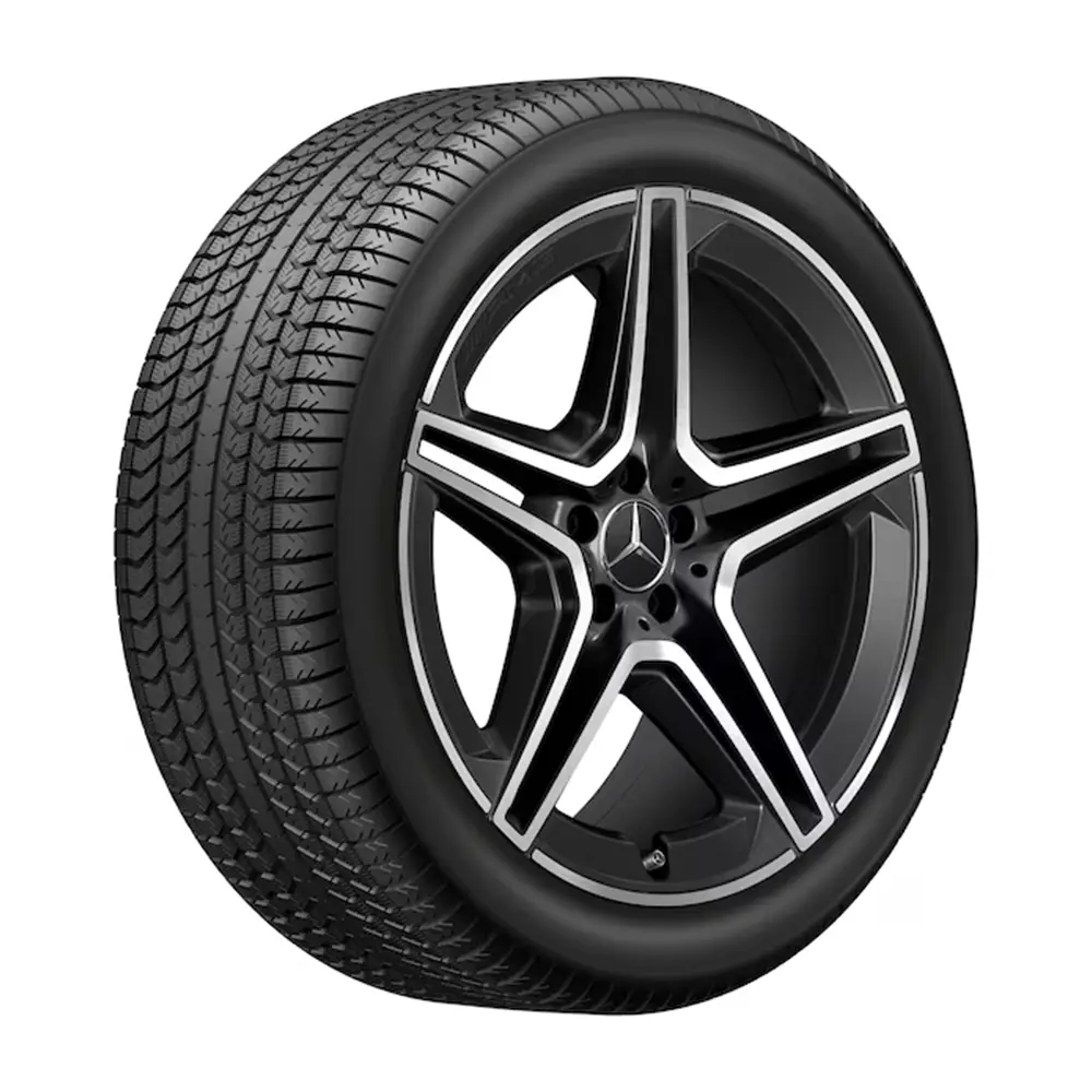 Mercedes-AMG Sommerkomplettrad AMG 53,3 cm (21 Zoll) 5-Doppelspeichen-Rad Schwarz Glanzgedreht