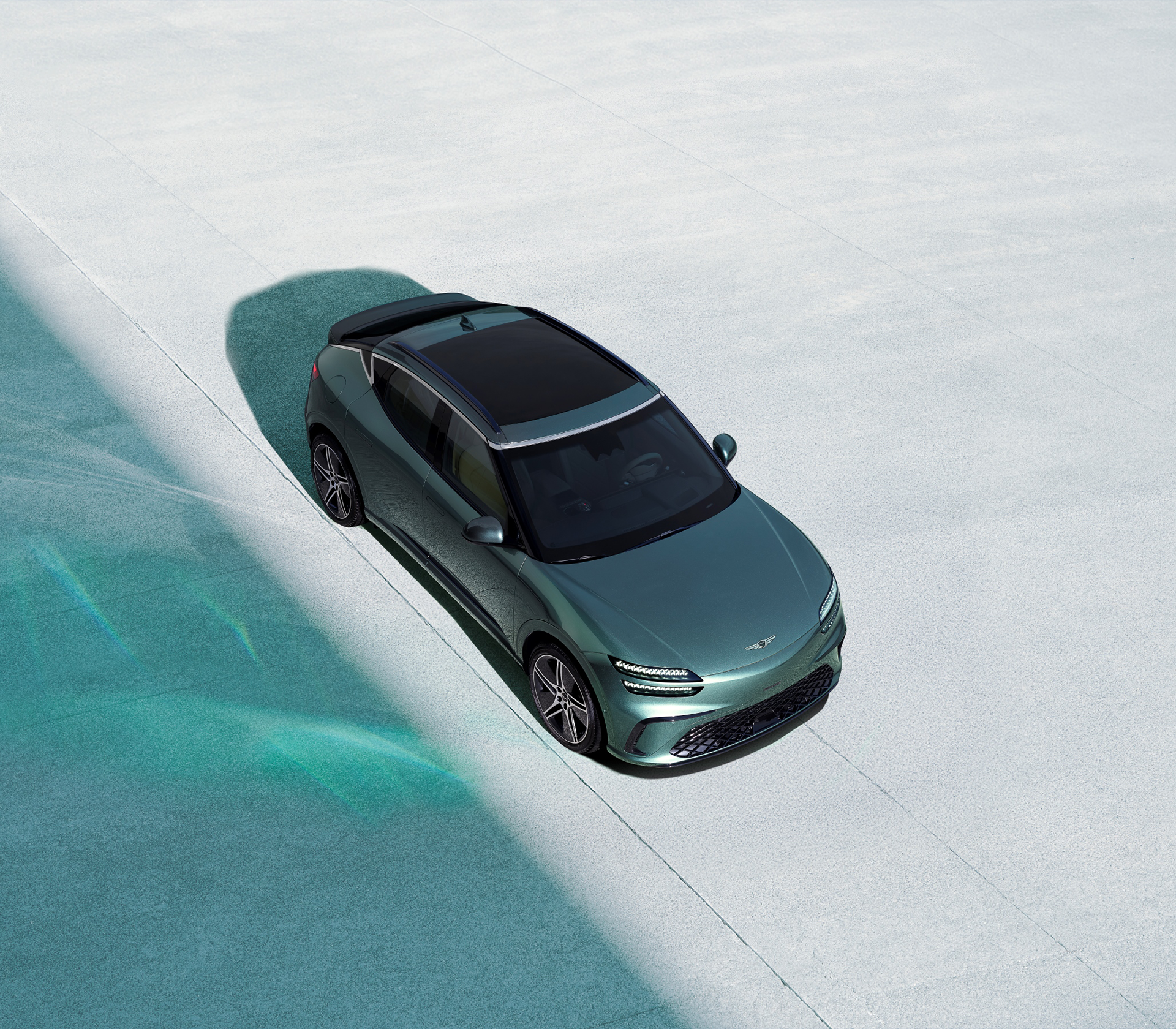 Genesis GV 60 Ansicht von Oben auf das Dach