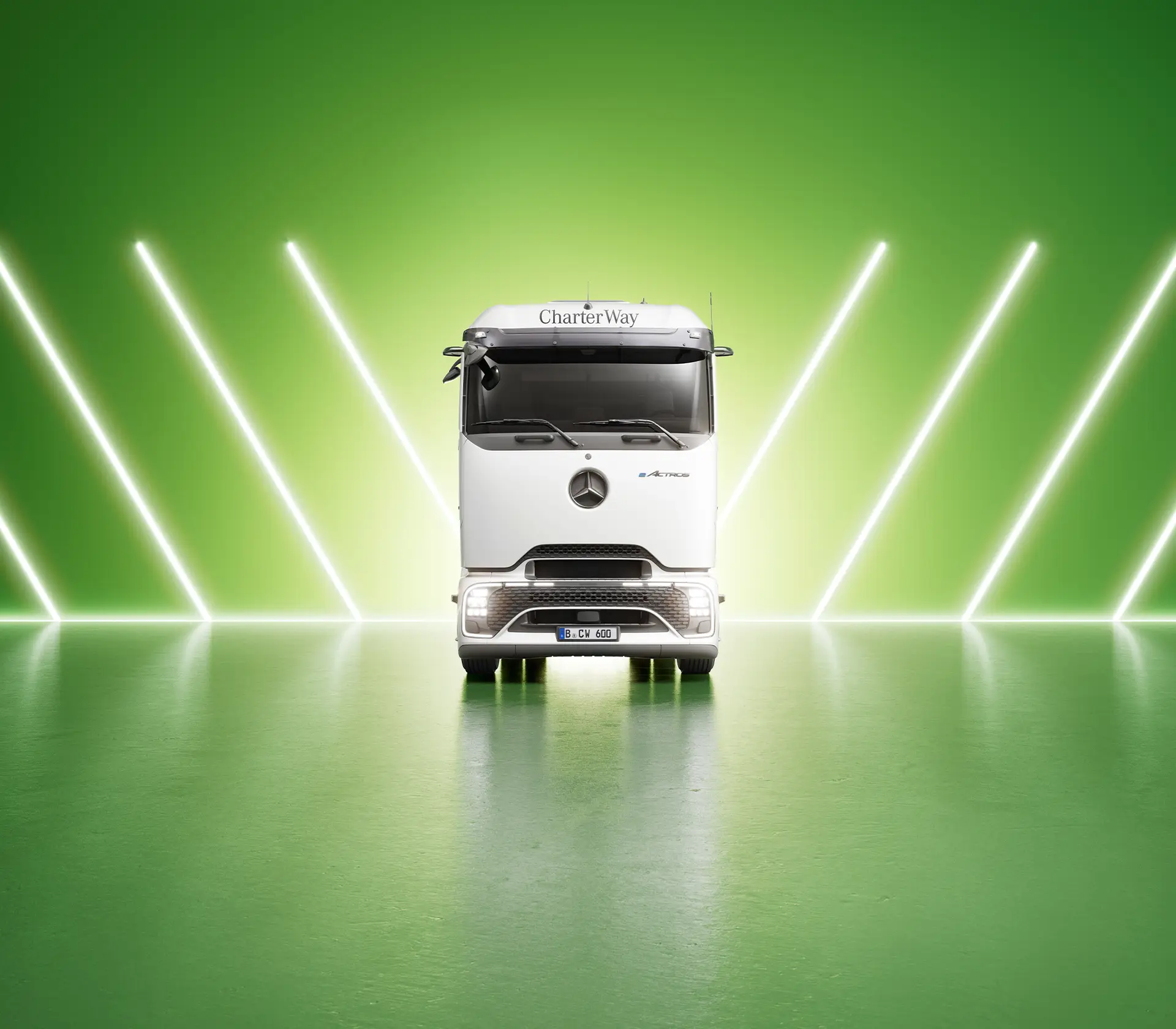 eActros zum Mieten Frontalansicht