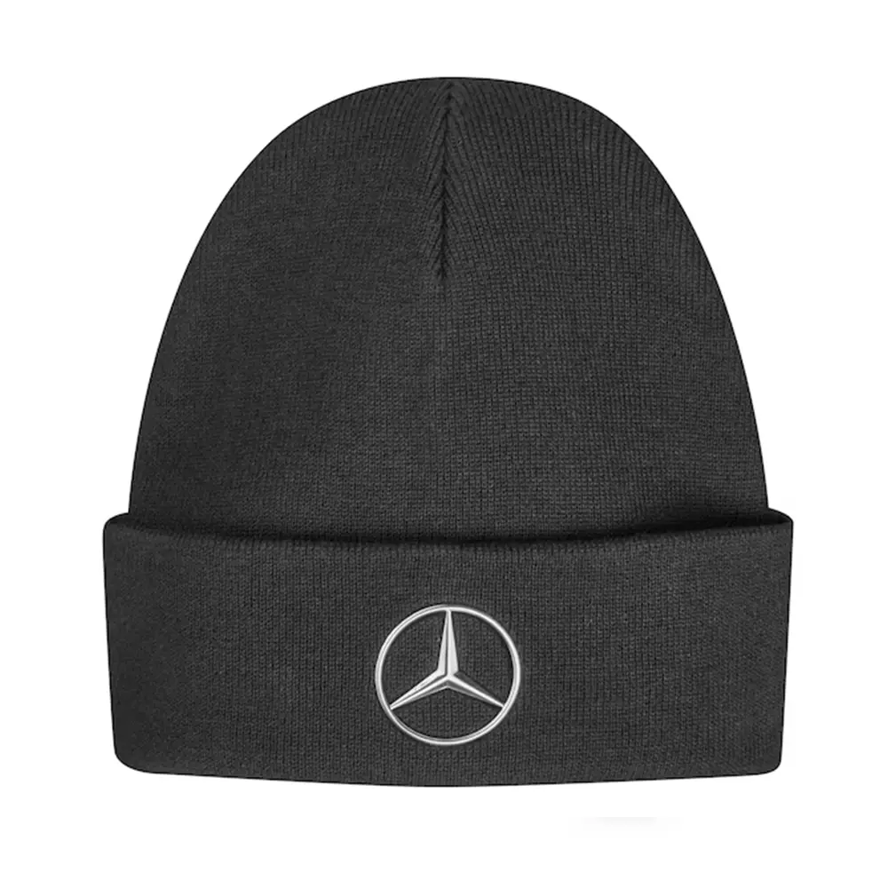 Mercedes-Benz Strickmütze schwarz, 100% Bio-Baumwolle