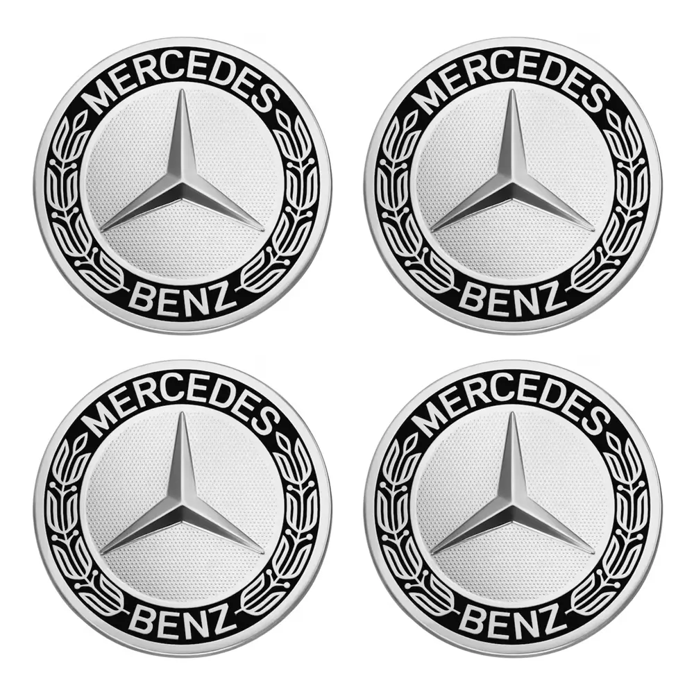 Mercedes-Benz 4x Radnabenabdeckung Stern Lorbeerkranz klassisches Design
