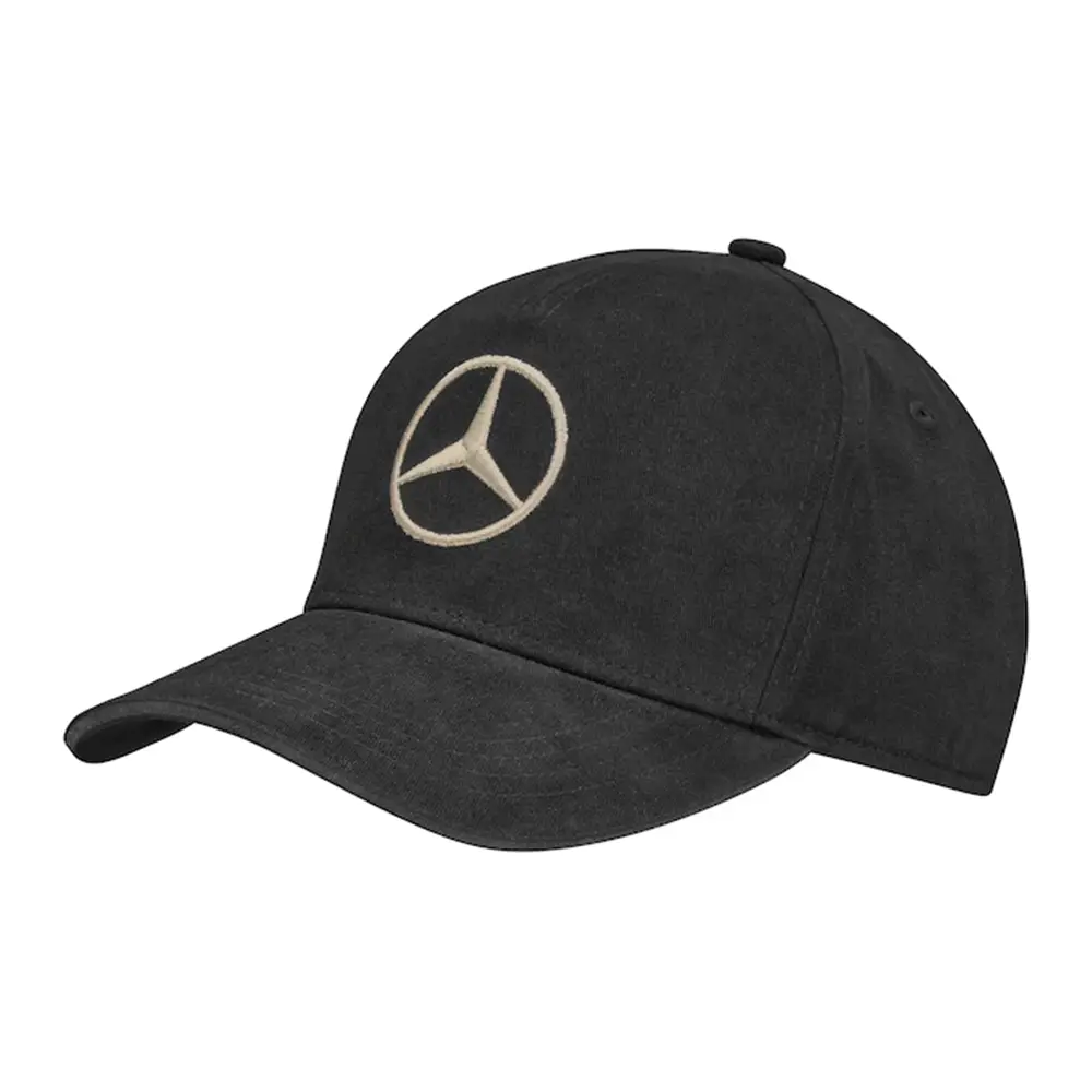 Mercedes-Benz Cap Damen Schwarz mit beige-goldenen Akzenten