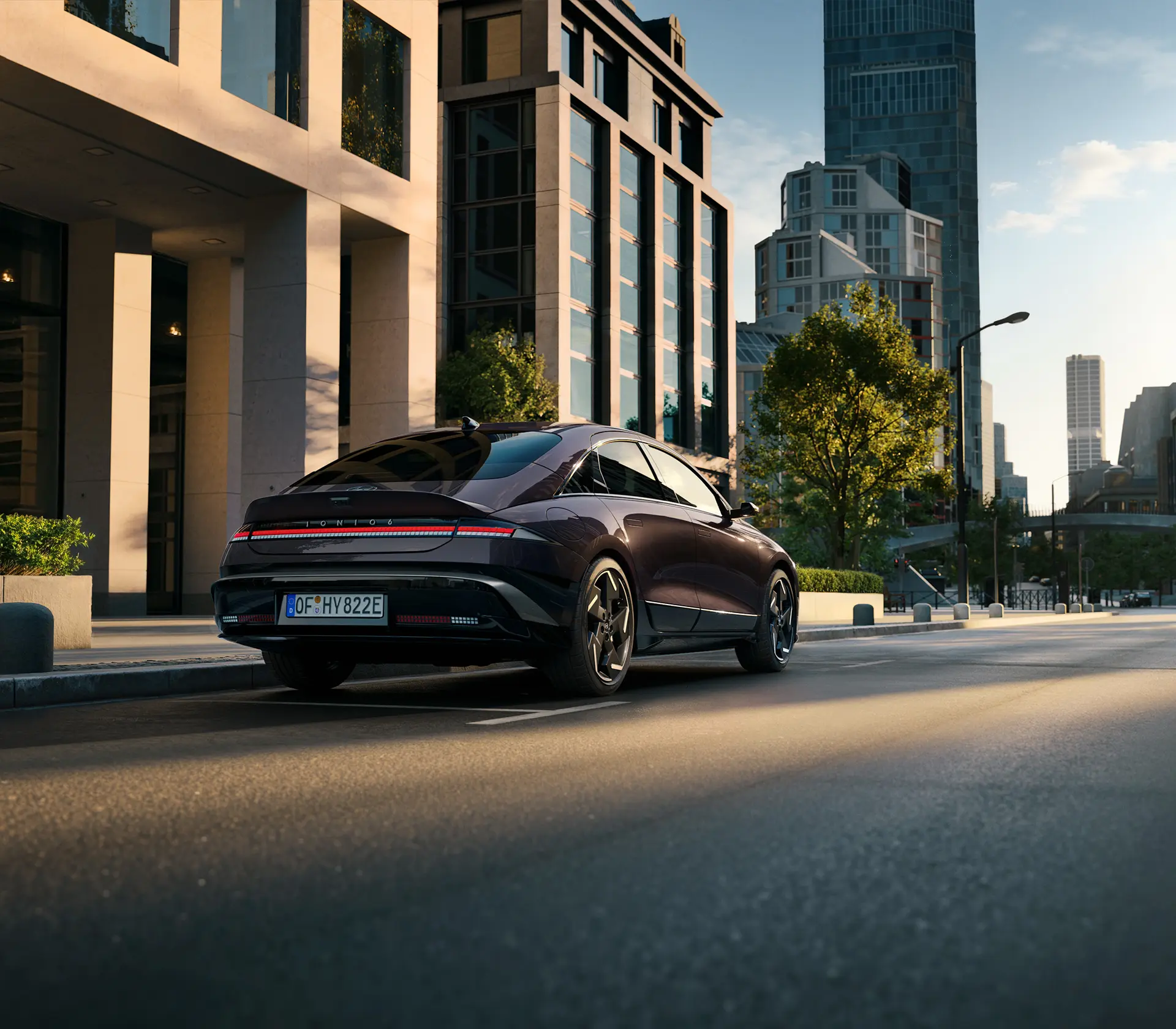 Der Hyundai IONIQ 6 Heckansicht