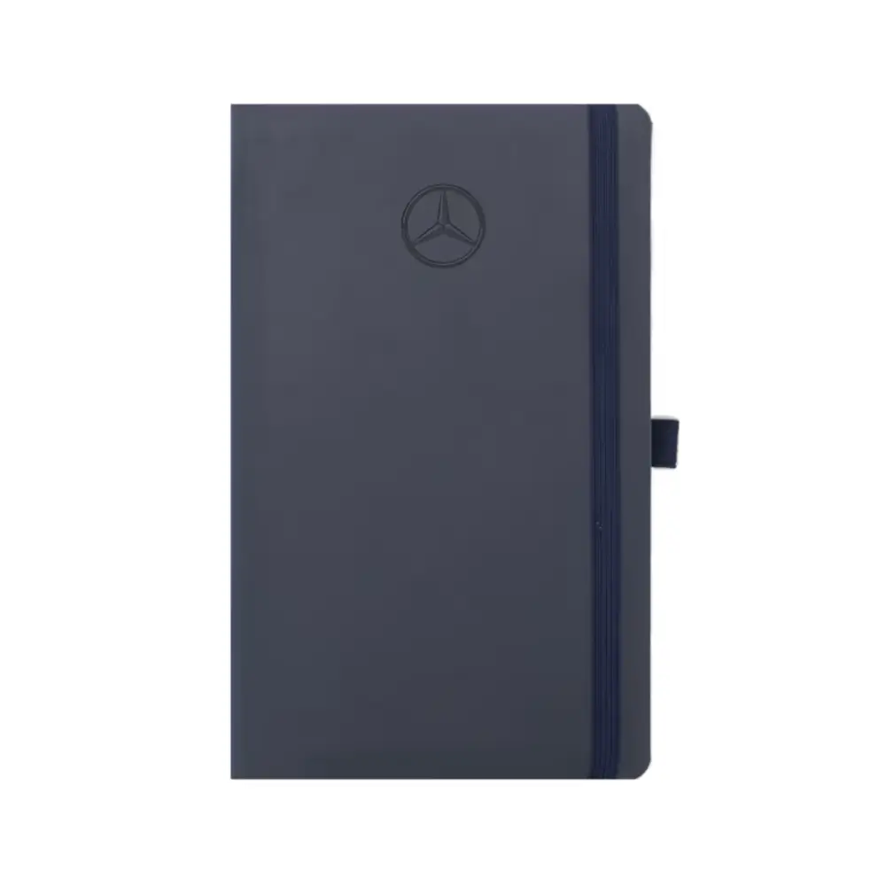 Mercedes-Benz Notizbuch Blau mit Mercedes-Logo nachhaltig & stilvoll