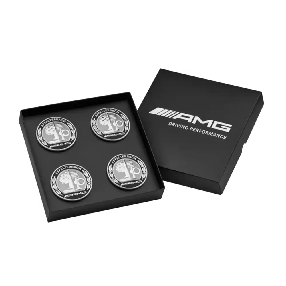 Mercedes-AMG Radnabenabdeckung 4er Set 66,8 mm silber/schwarz