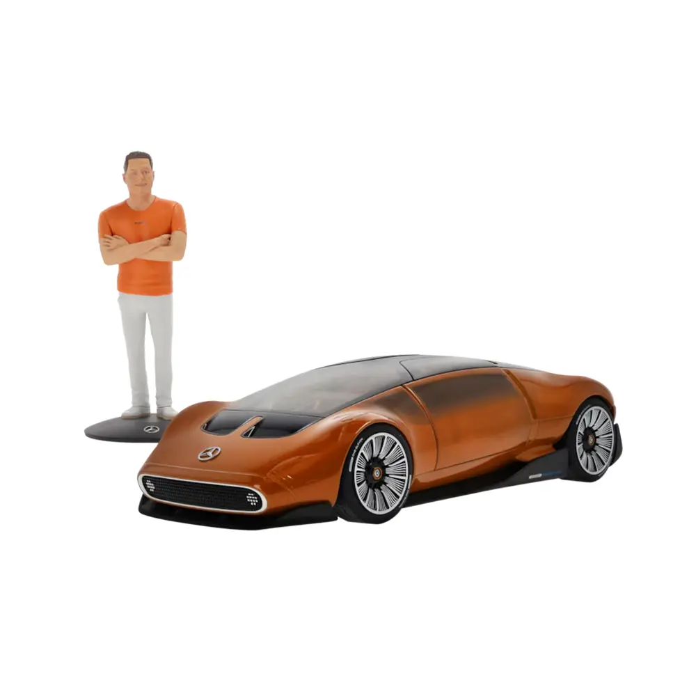Mercedes-Benz Vision One-Eleven Showcar mit Figurine orange NZG 1:18